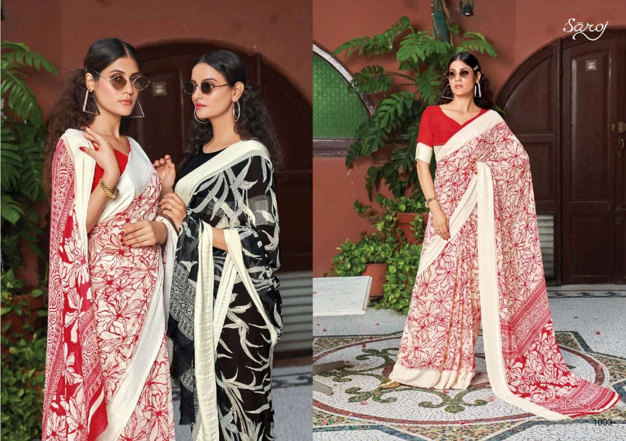 Saroj Sarees present New Printed saree catalogue Butterfly at manufacturing price