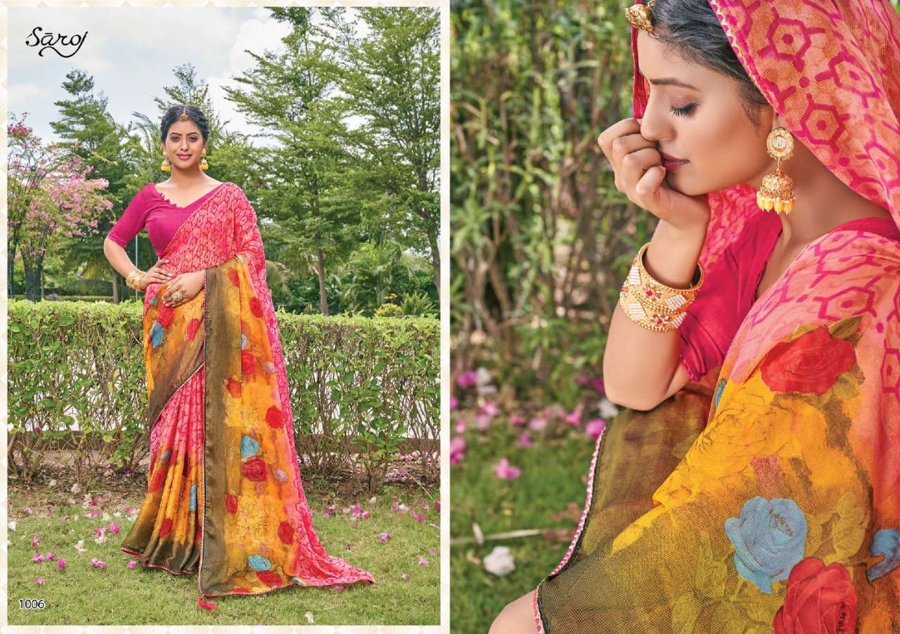 Saroj Sarees presents Shivangi Banglori printed Sarees Catalogue Manufacturer price