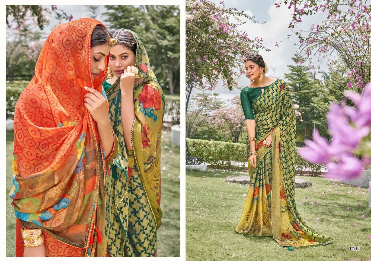 Saroj Sarees presents Shivangi Banglori printed Sarees Catalogue Manufacturer price