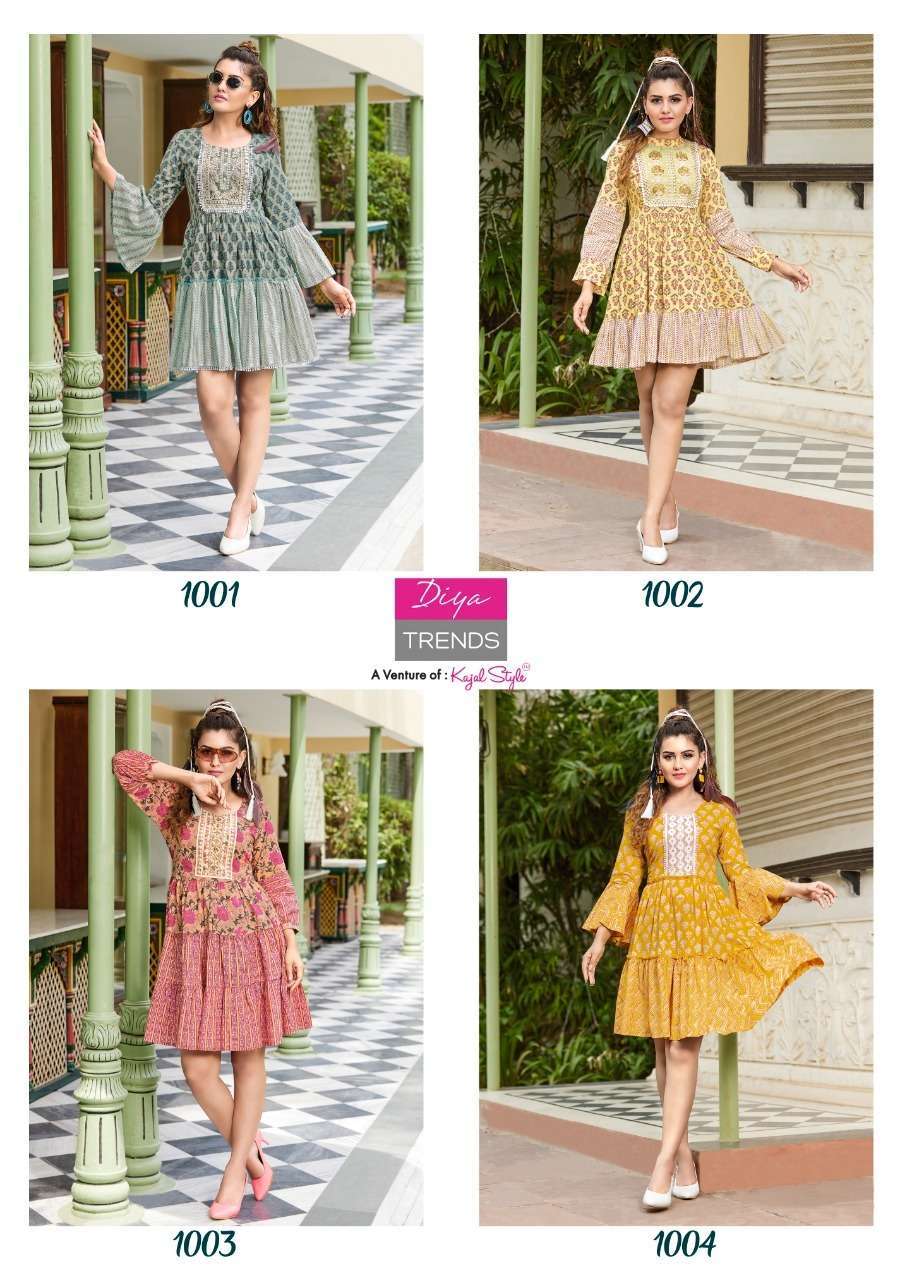 SENORITA VOL 1 BY DIYA TRENDZ COTTON DESIGNER SHORT MIDI KURTIS