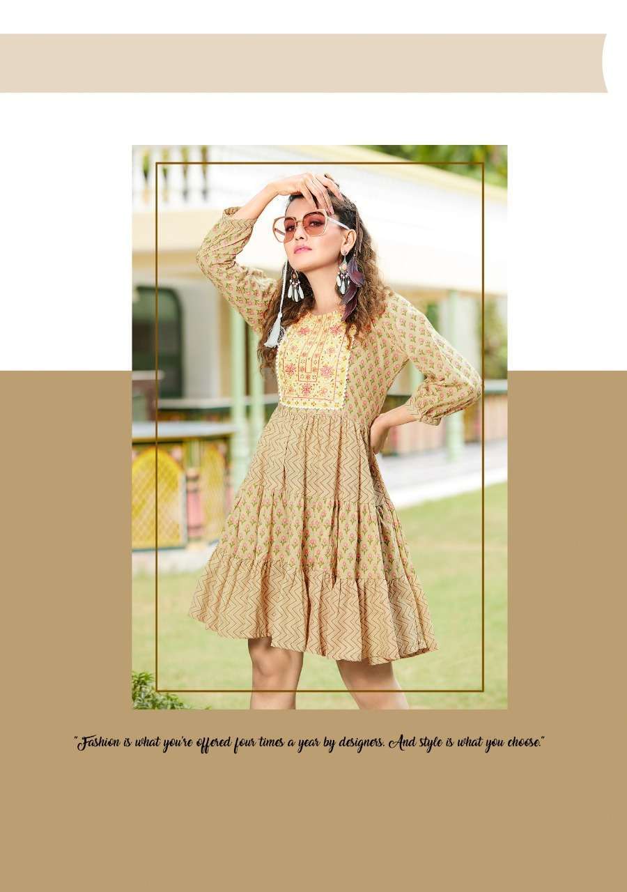 SENORITA VOL 1 BY DIYA TRENDZ COTTON DESIGNER SHORT MIDI KURTIS