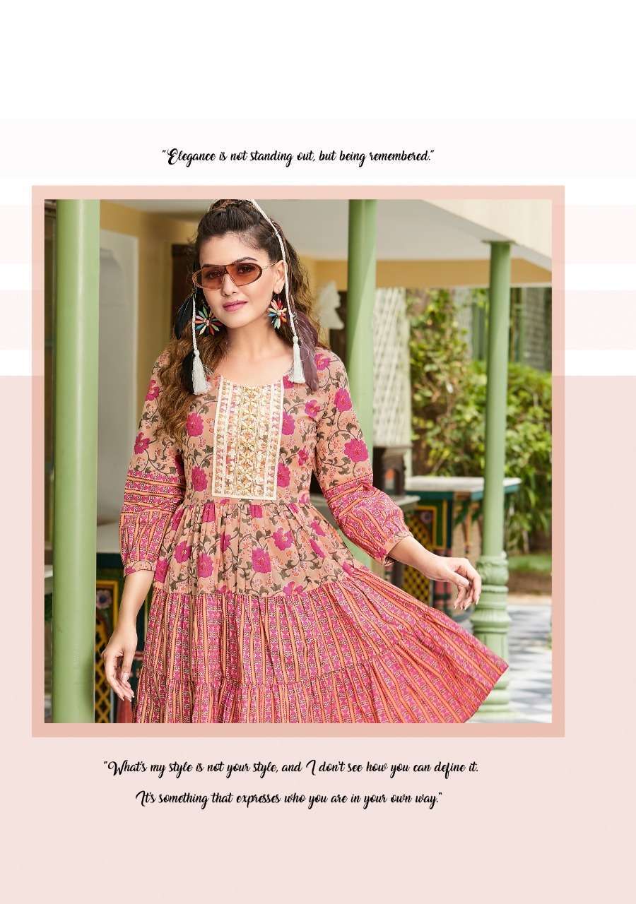 SENORITA VOL 1 BY DIYA TRENDZ COTTON DESIGNER SHORT MIDI KURTIS