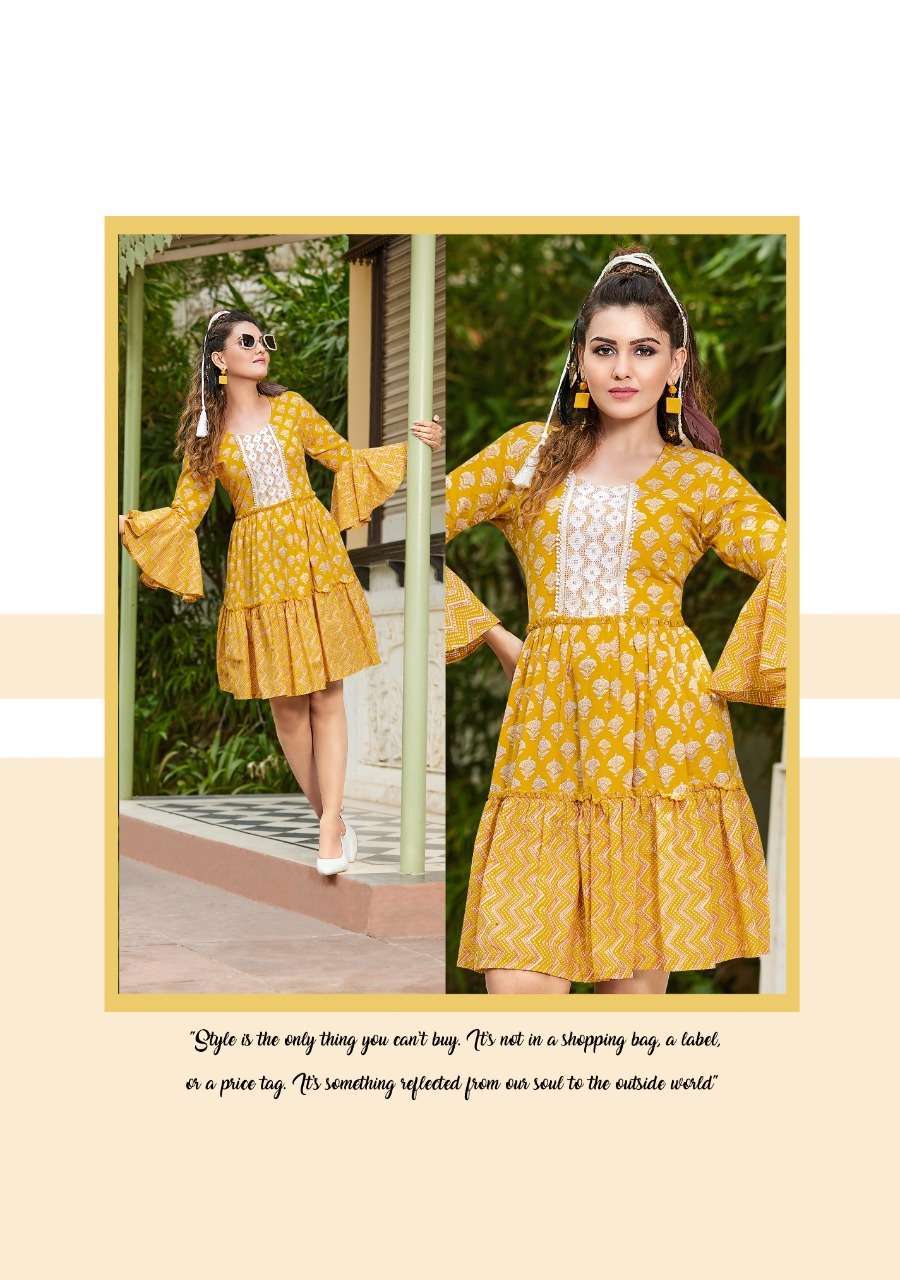 SENORITA VOL 1 BY DIYA TRENDZ COTTON DESIGNER SHORT MIDI KURTIS