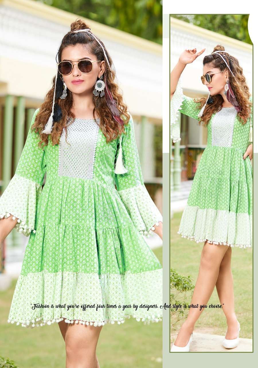 SENORITA VOL 1 BY DIYA TRENDZ COTTON DESIGNER SHORT MIDI KURTIS