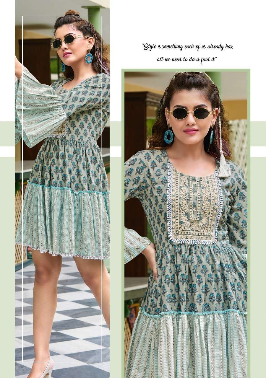 SENORITA VOL 1 BY DIYA TRENDZ COTTON DESIGNER SHORT MIDI KURTIS