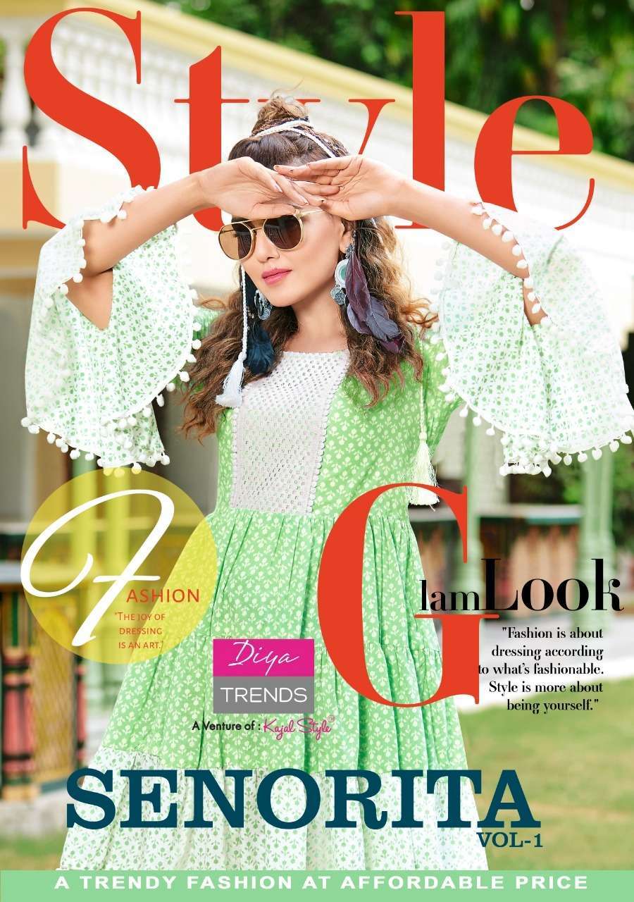 SENORITA VOL 1 BY DIYA TRENDZ COTTON DESIGNER SHORT MIDI KURTIS