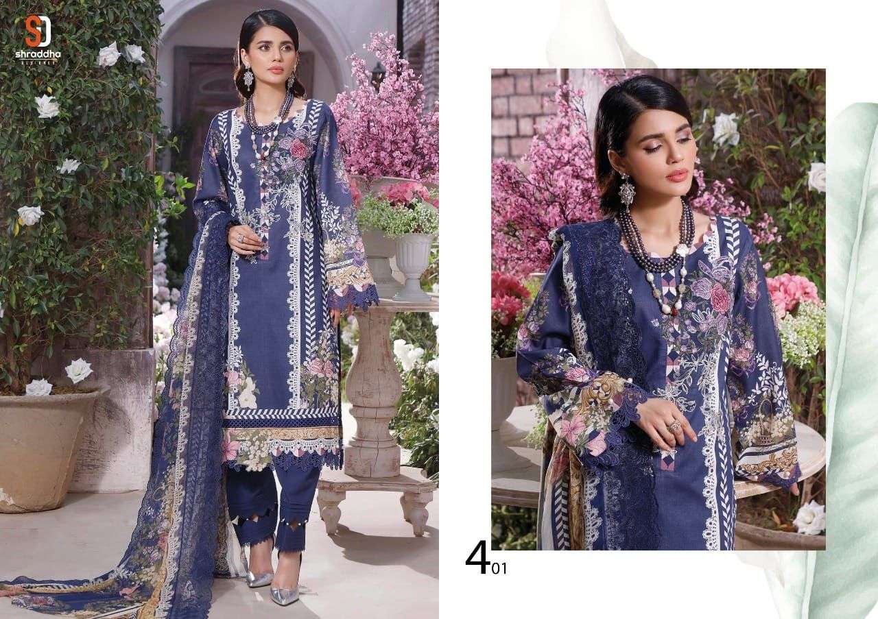 Shraddha Firdous Vol 4 Catalog Lawn Cotton Pakistani Salwar Suits