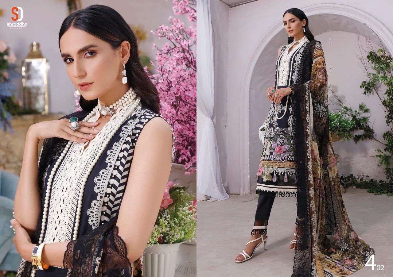 Shraddha Firdous Vol 4 Catalog Lawn Cotton Pakistani Salwar Suits