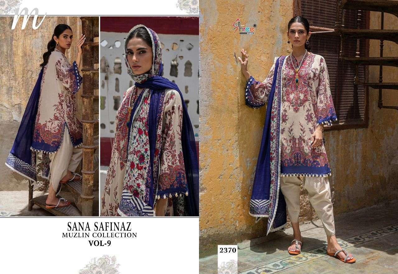 Shree Sana Safinaz Muzlin Collection Vol 9 Catalog Cotton Pakistani Salwar Suits