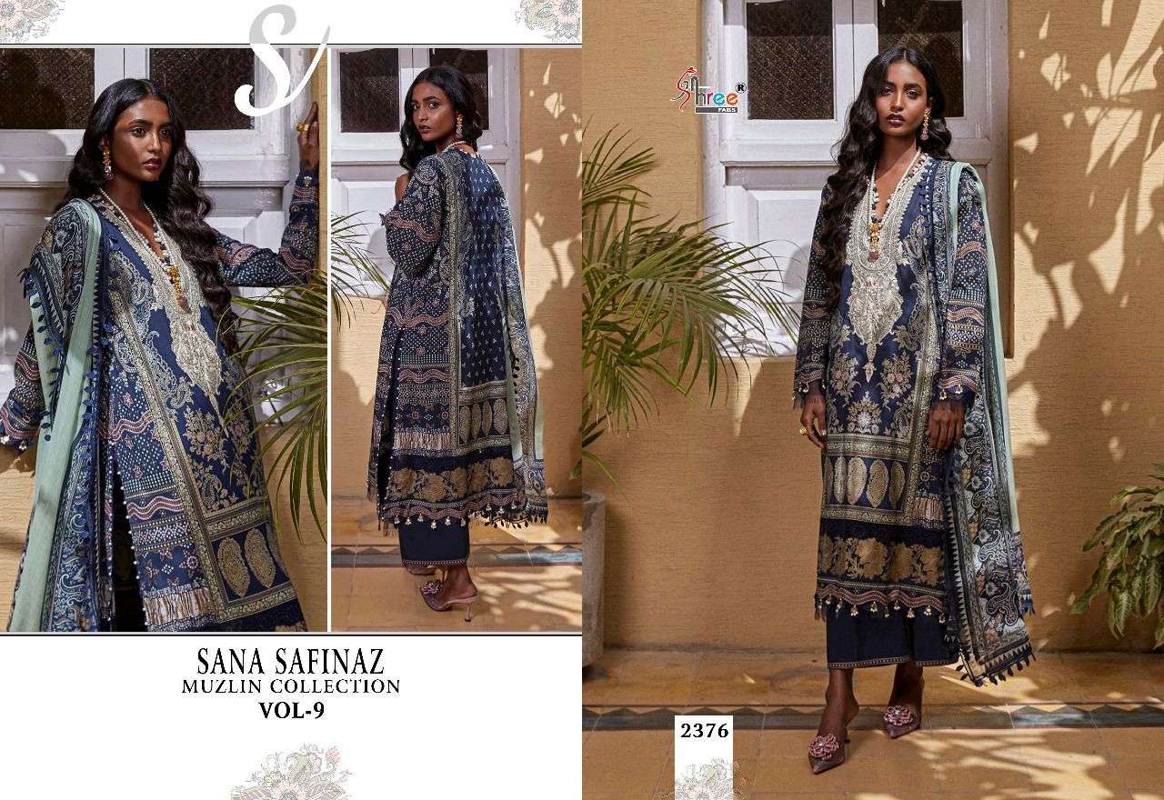 Shree Sana Safinaz Muzlin Collection Vol 9 Catalog Cotton Pakistani Salwar Suits