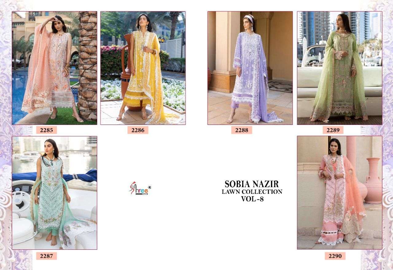 Shree Sobia Nazir Lawn Collection Vol 8 Catalog Pakistani Salwar Suits