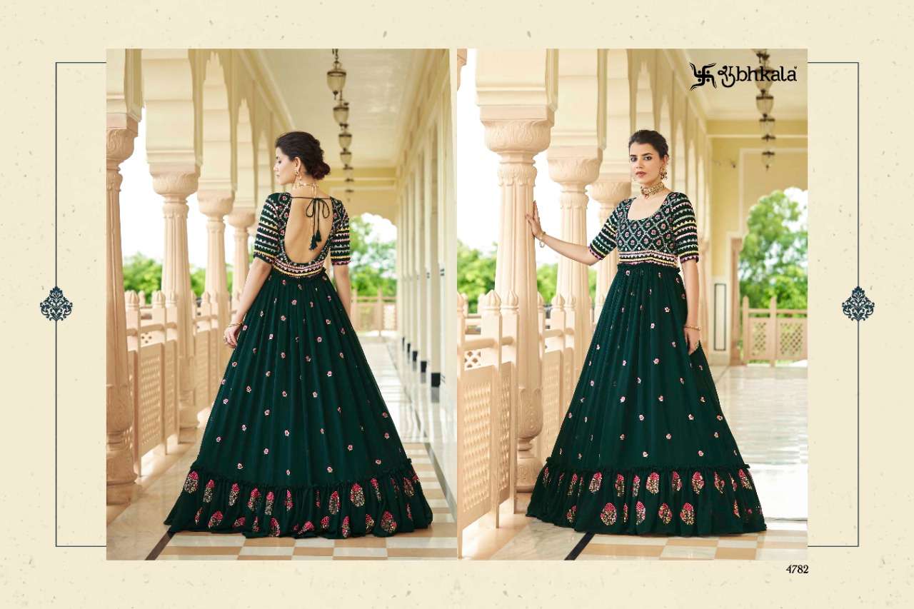 Shubhkala Flory Vol 24 Catalog Sequence Embroidery Anarkali Gowns
