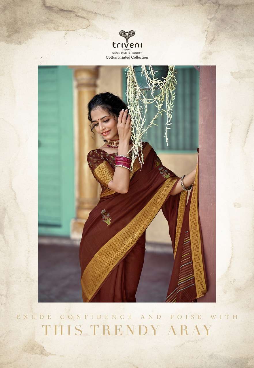 SWARG BY TRIVENI COTTON PRINTED SAREE COLLECTION