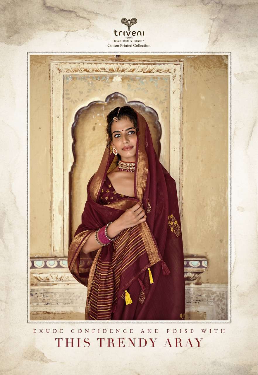 SWARG BY TRIVENI COTTON PRINTED SAREE COLLECTION