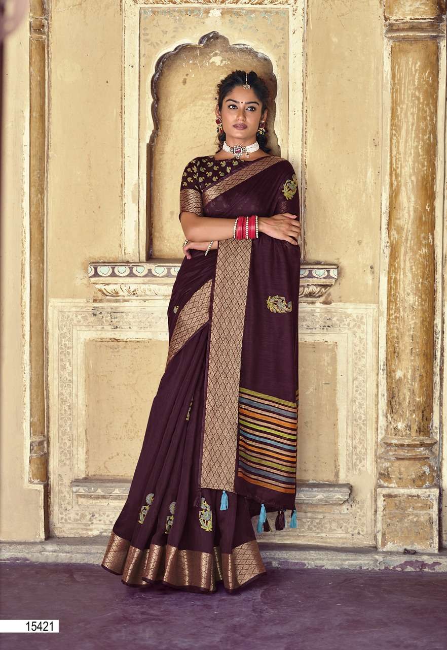 SWARG BY TRIVENI COTTON PRINTED SAREE COLLECTION