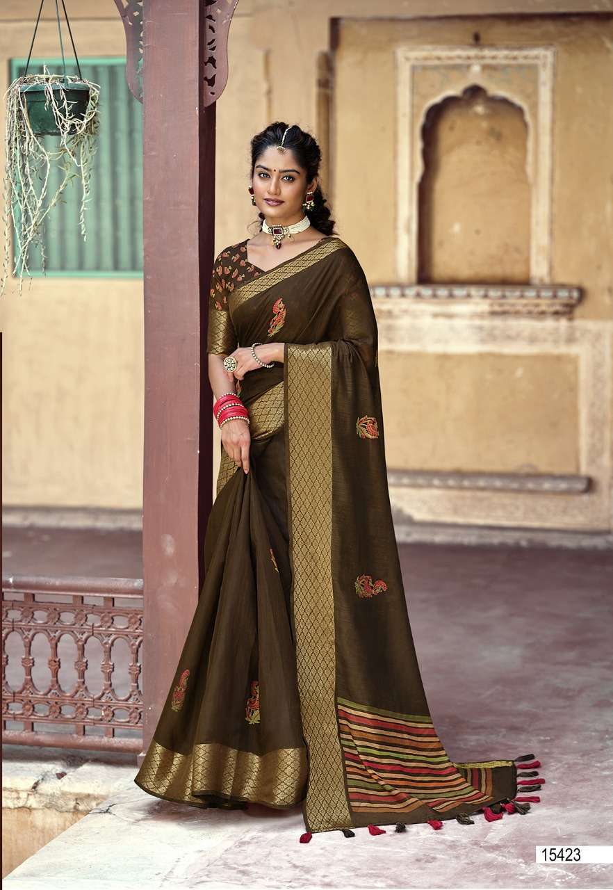 SWARG BY TRIVENI COTTON PRINTED SAREE COLLECTION