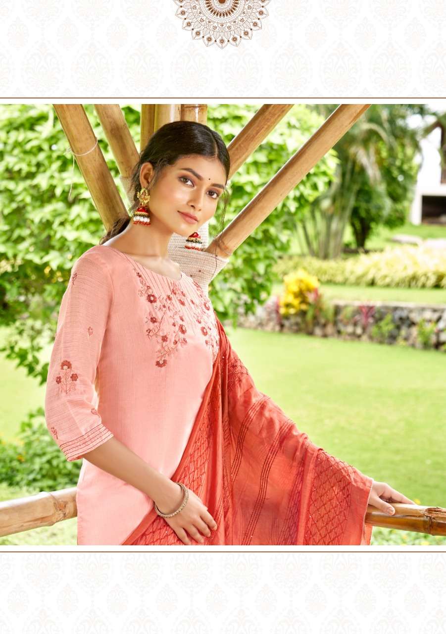 Thread culture kurti with pent and duppta by ARTRIDDHS 