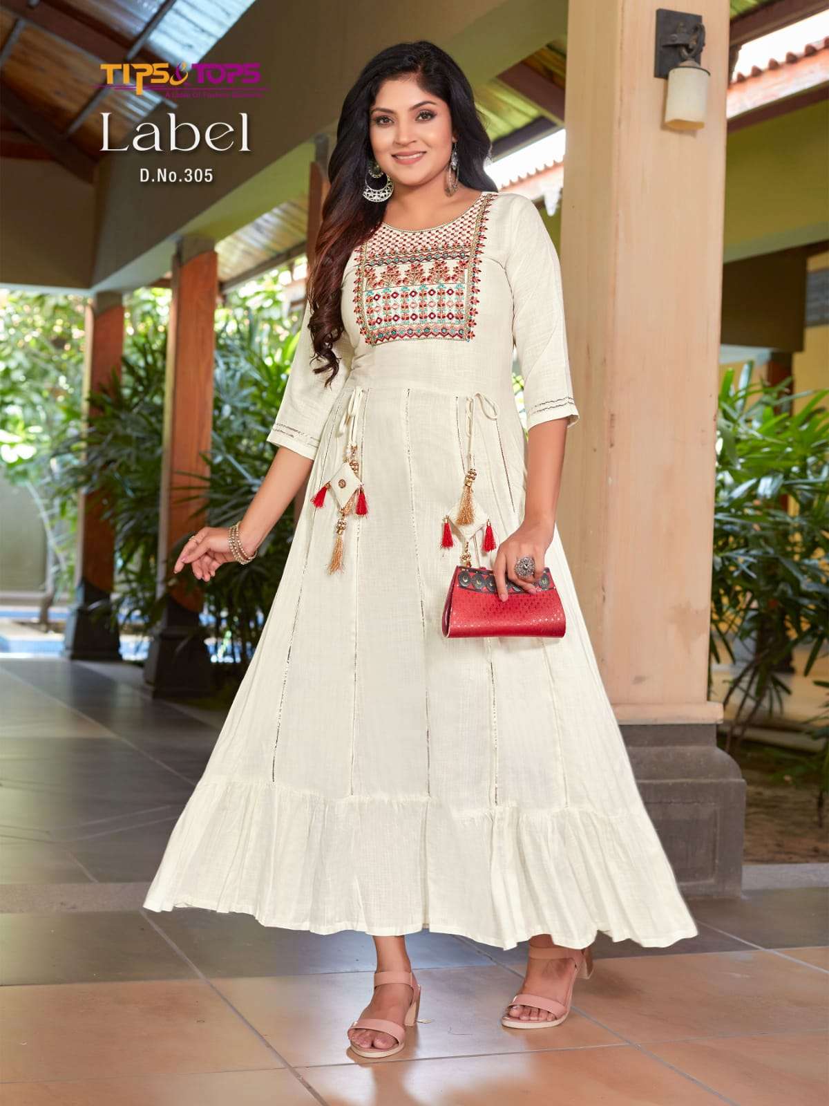 Tips Tops Label Vol 3 Catalog Slub Rayon Designer Anarkali Style