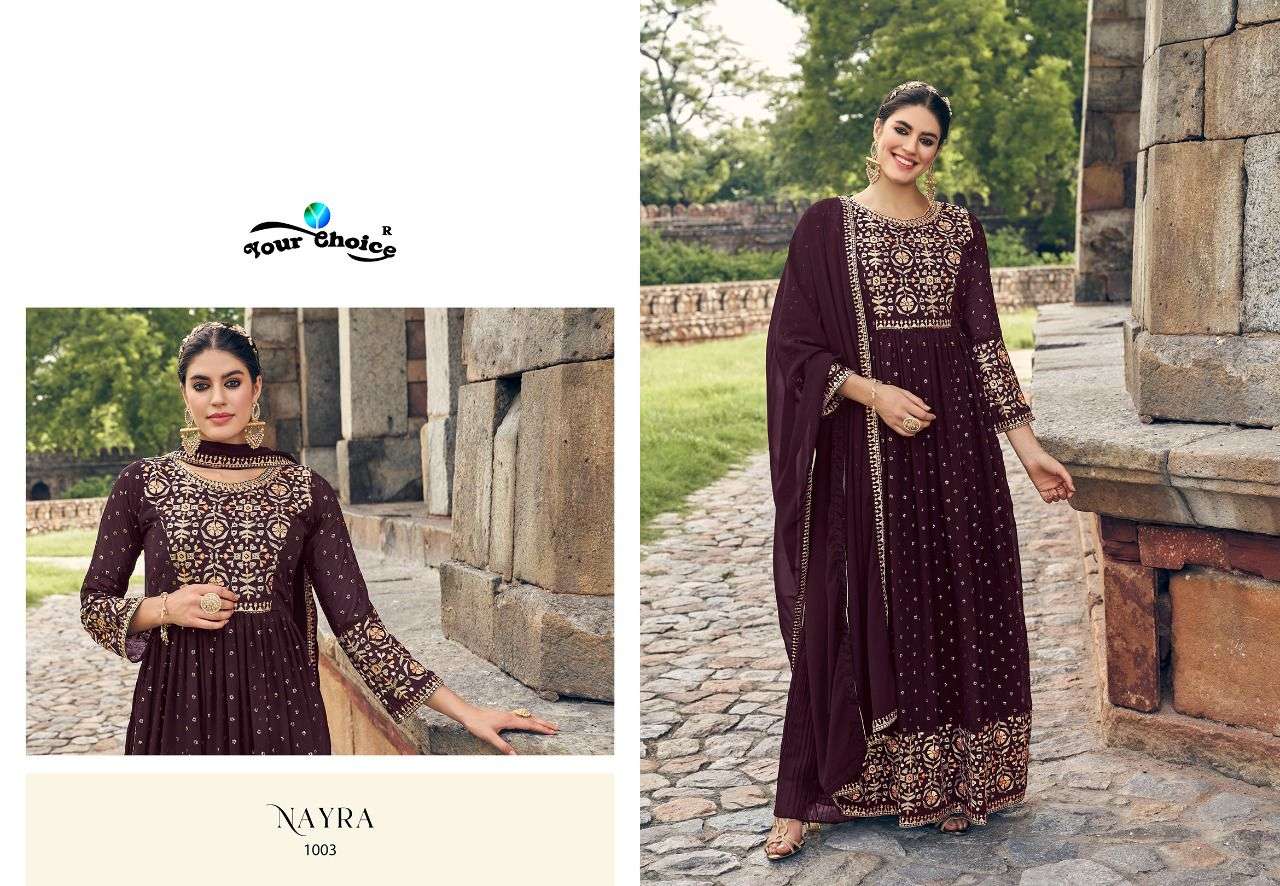 Your Choice Nayra Catalog Ready Made Georgette Pakistani Salwar Suits