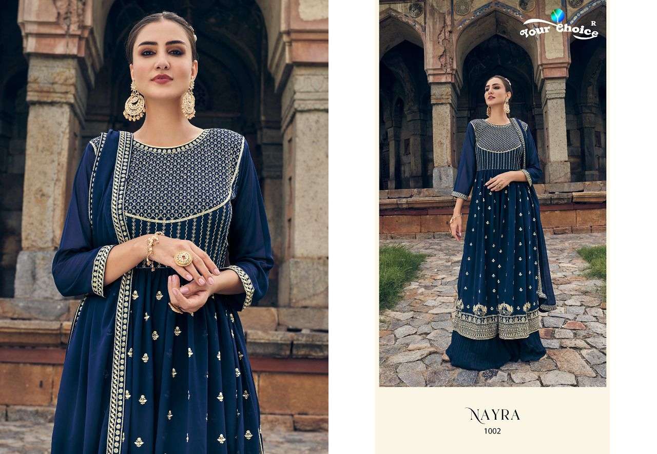 Your Choice Nayra Catalog Ready Made Georgette Pakistani Salwar Suits