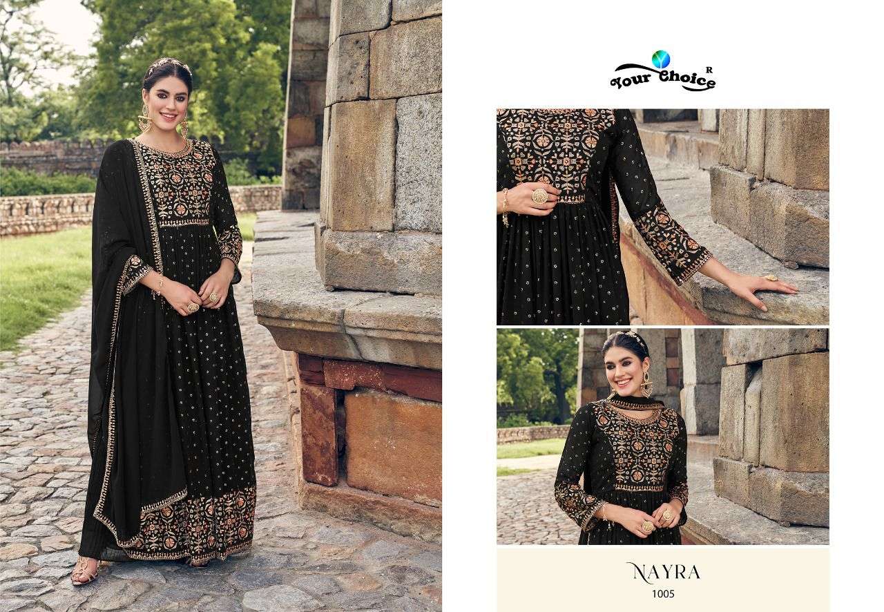 Your Choice Nayra Catalog Ready Made Georgette Pakistani Salwar Suits