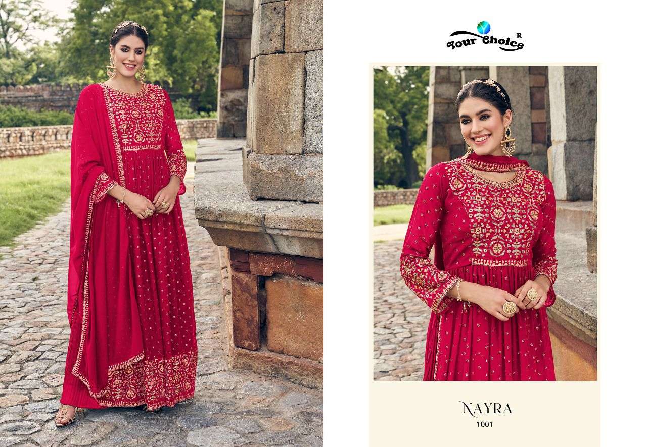Your Choice Nayra Catalog Ready Made Georgette Pakistani Salwar Suits