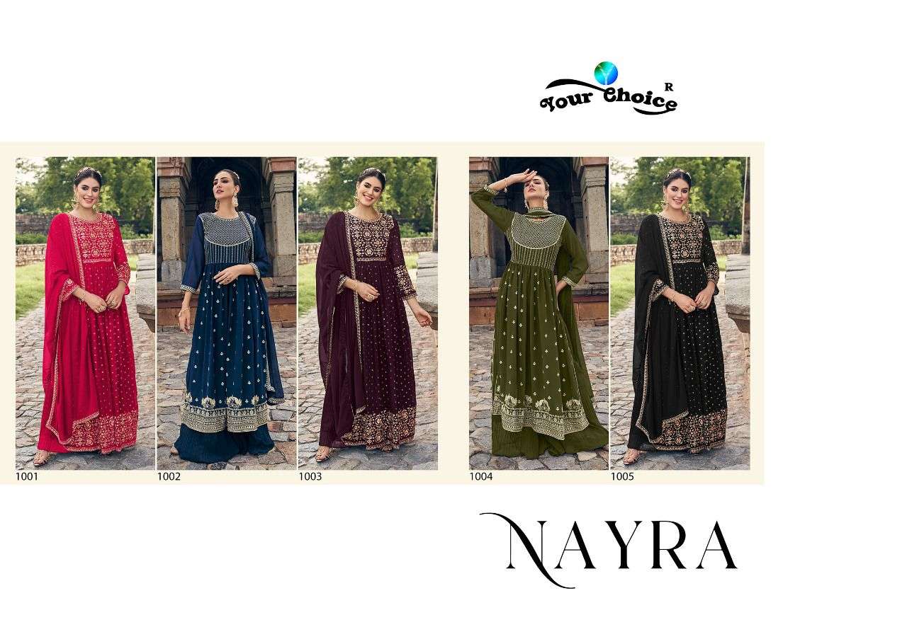 Your Choice Nayra Catalog Ready Made Georgette Pakistani Salwar Suits