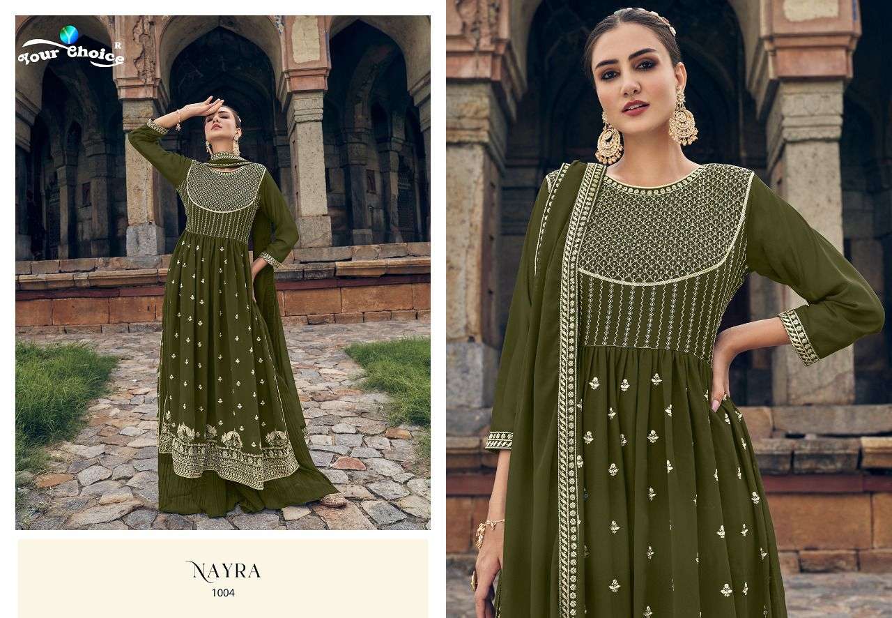 Your Choice Nayra Catalog Ready Made Georgette Pakistani Salwar Suits