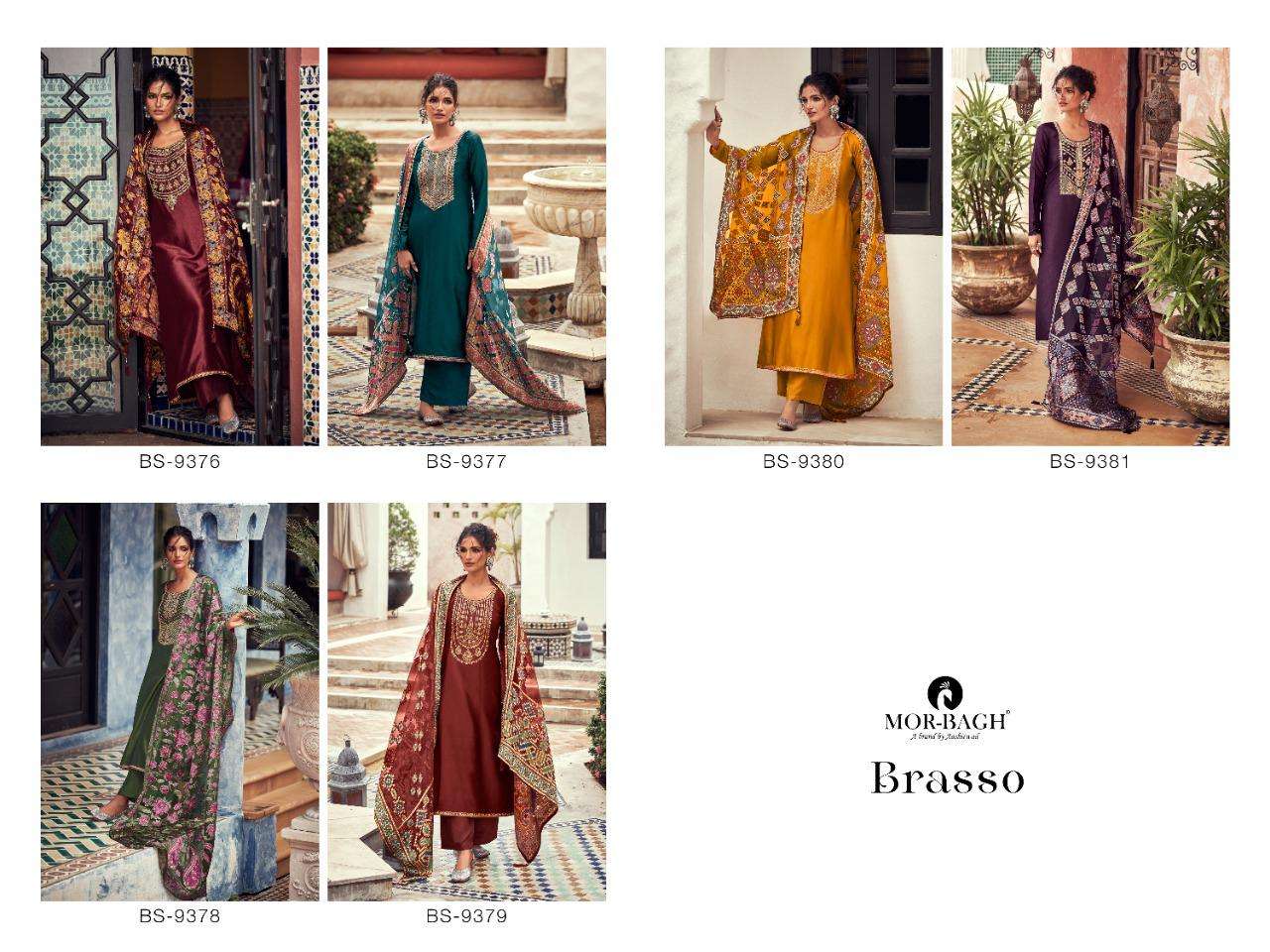 Aashirwad Mor Bagh Brasso Catalog Pakistani Salwar Suits Wholesale