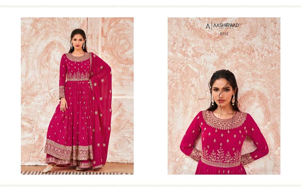 Aashirwad Tasshi Catalog Georgette Wear Pakistani Salwar Suits Wholesale