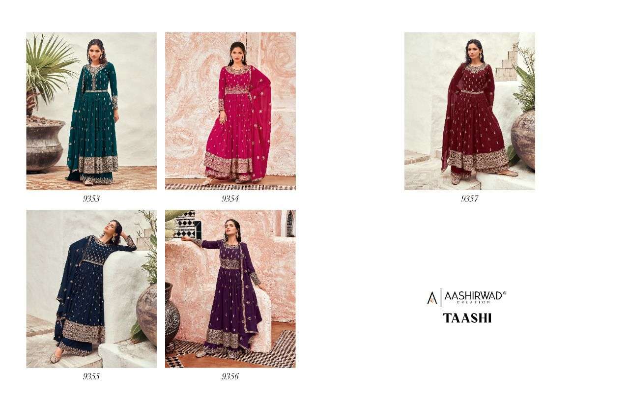 Aashirwad Tasshi Catalog Georgette Wear Pakistani Salwar Suits Wholesale