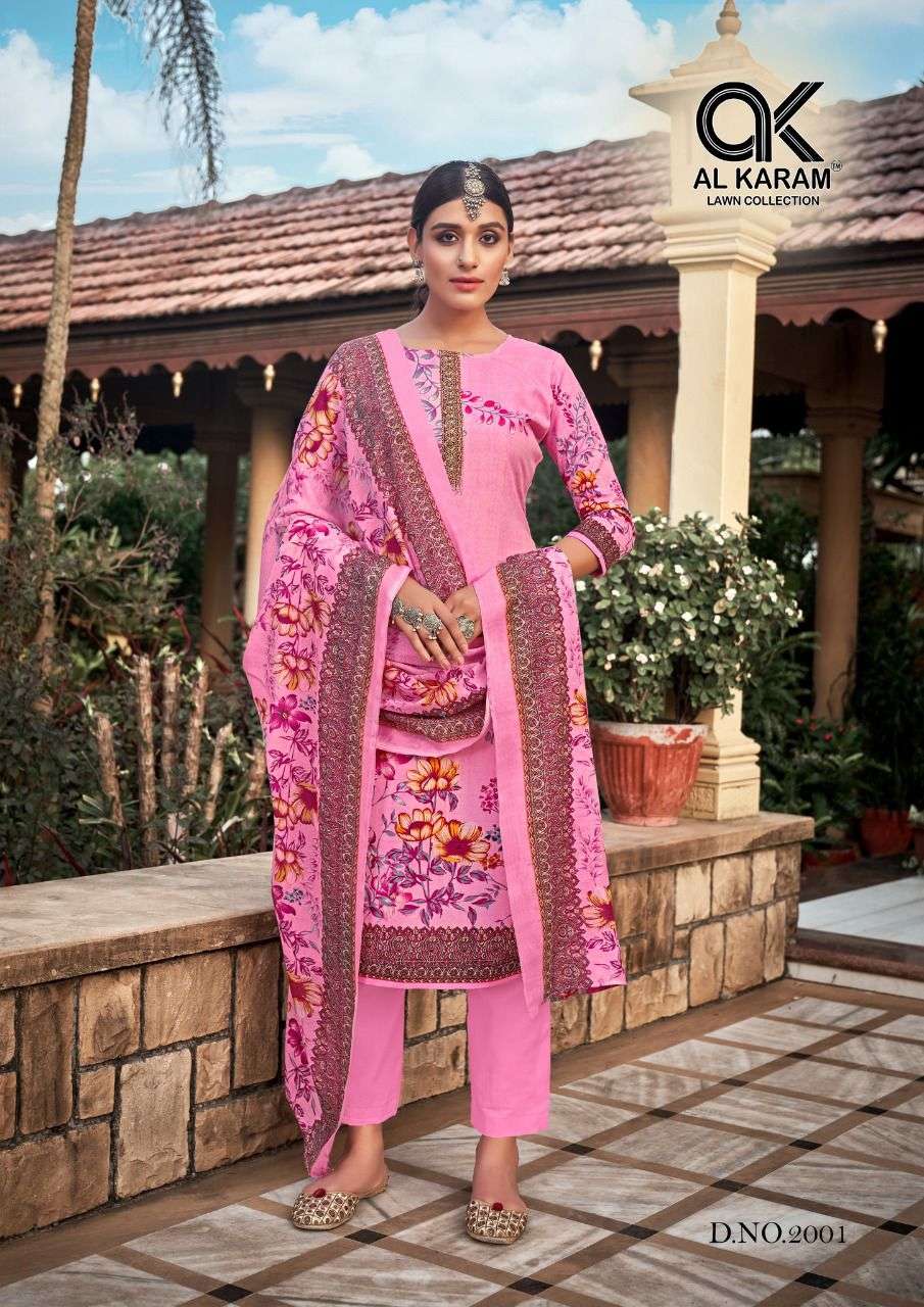 Al Karam Mahjabeen Vol 2 Catalog Karachi Cotton Dress Materials Wholesale