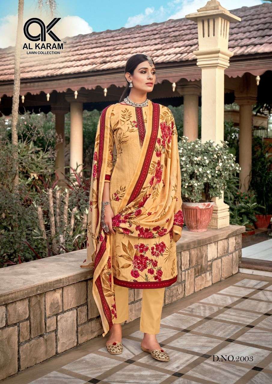 Al Karam Mahjabeen Vol 2 Catalog Karachi Cotton Dress Materials Wholesale