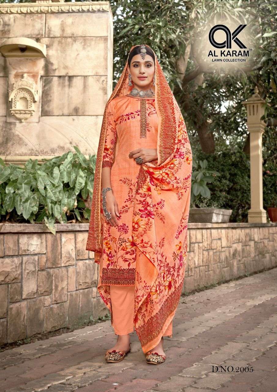 Al Karam Mahjabeen Vol 2 Catalog Karachi Cotton Dress Materials Wholesale