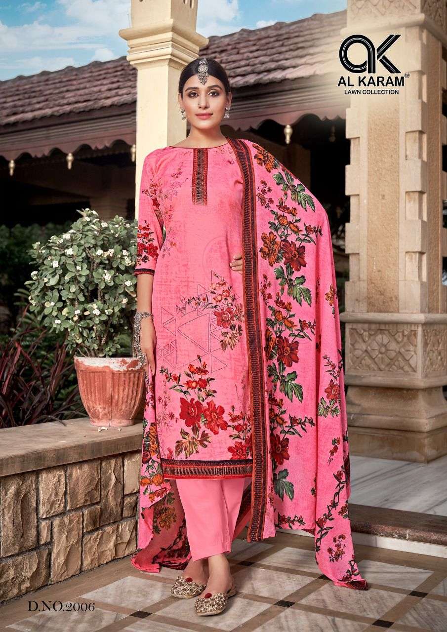 Al Karam Mahjabeen Vol 2 Catalog Karachi Cotton Dress Materials Wholesale