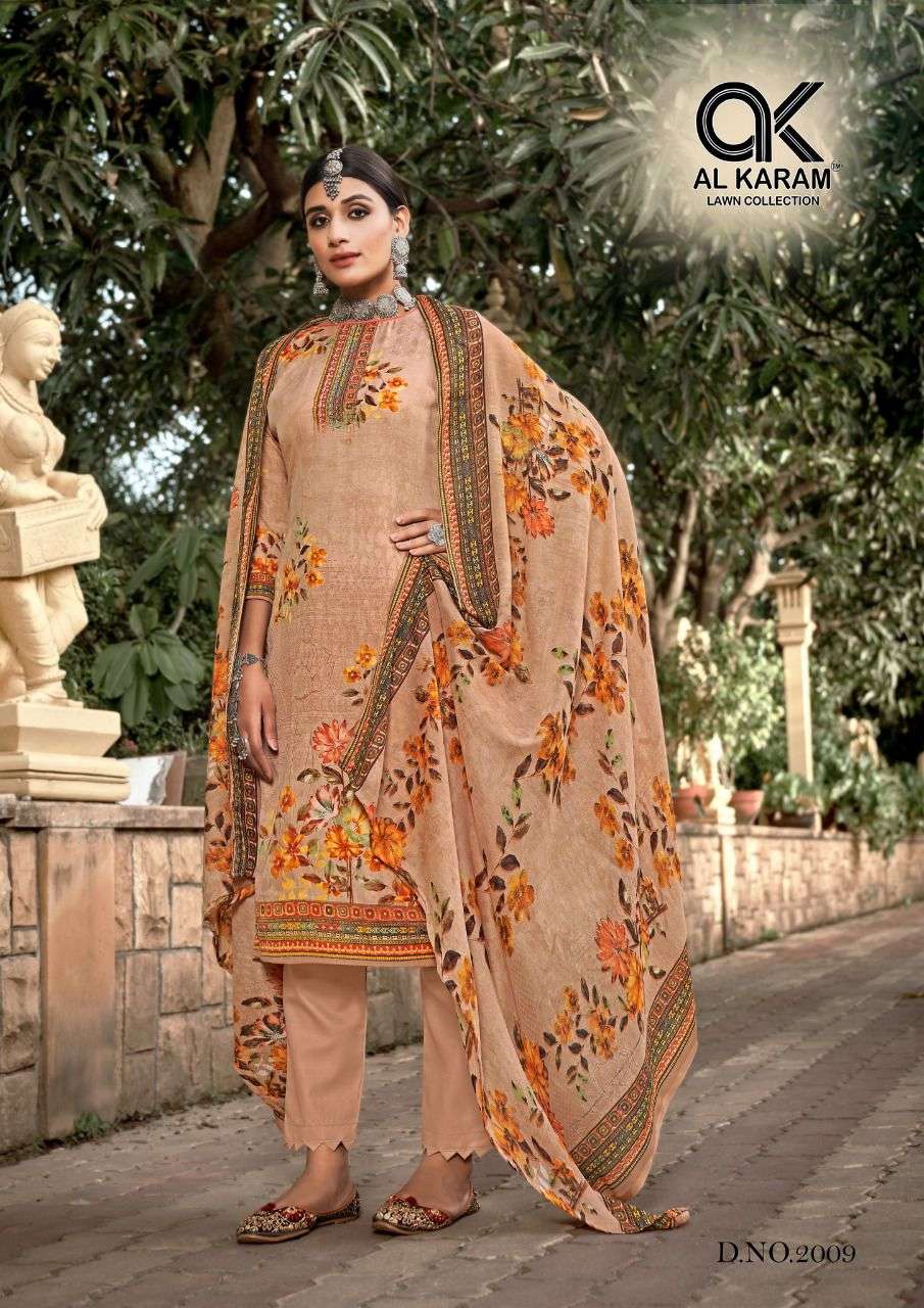 Al Karam Mahjabeen Vol 2 Catalog Karachi Cotton Dress Materials Wholesale