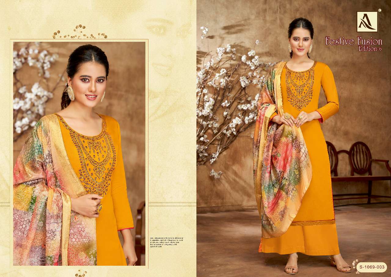 Alok Festive Fusion Edition 6 Catalog Jam Cotton Regular Wear Dress Materials Wholesale