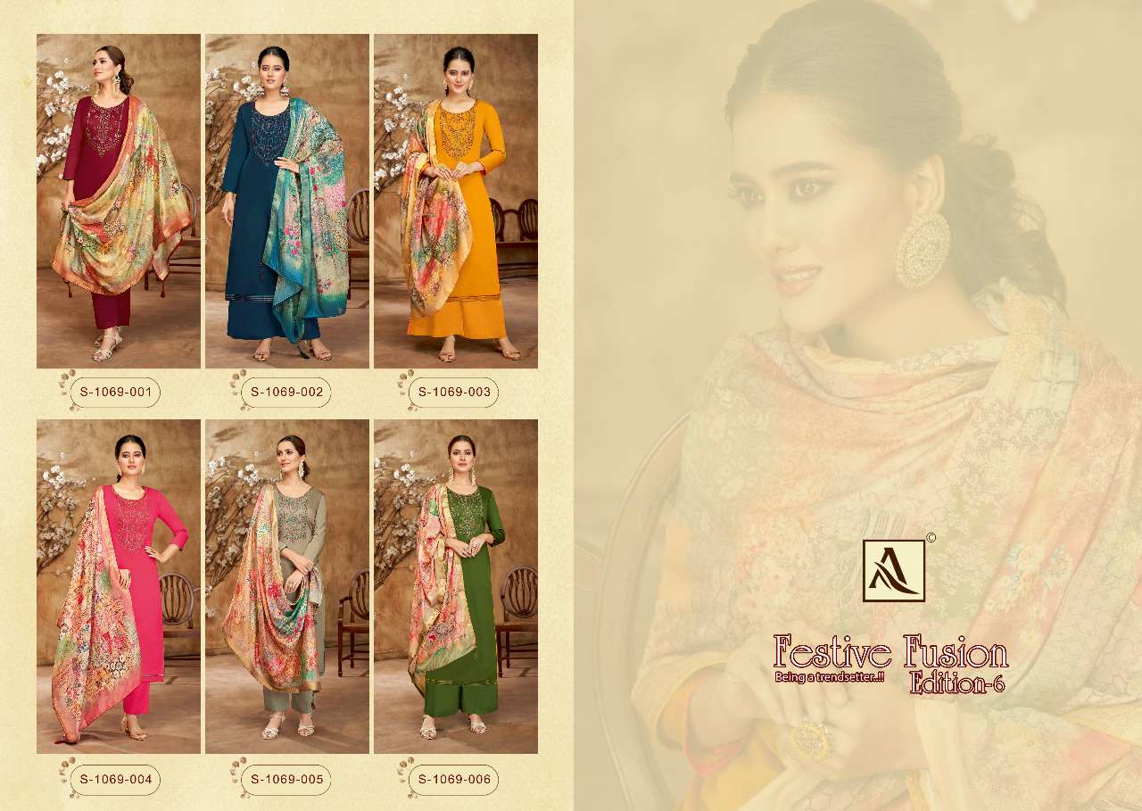 Alok Festive Fusion Edition 6 Catalog Jam Cotton Regular Wear Dress Materials Wholesale