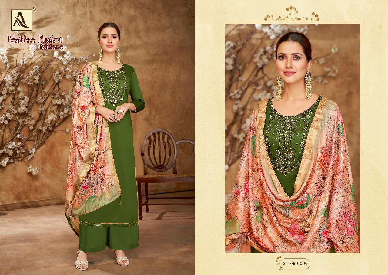 Alok Festive Fusion Edition 6 Catalog Jam Cotton Regular Wear Dress Materials Wholesale
