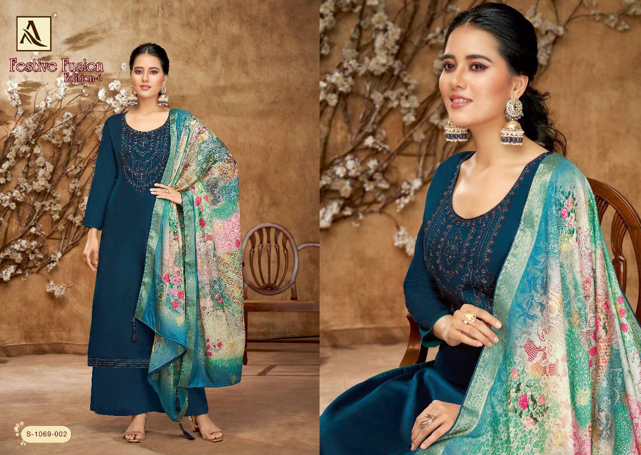 Alok Festive Fusion Edition 6 Catalog Jam Cotton Regular Wear Dress Materials Wholesale