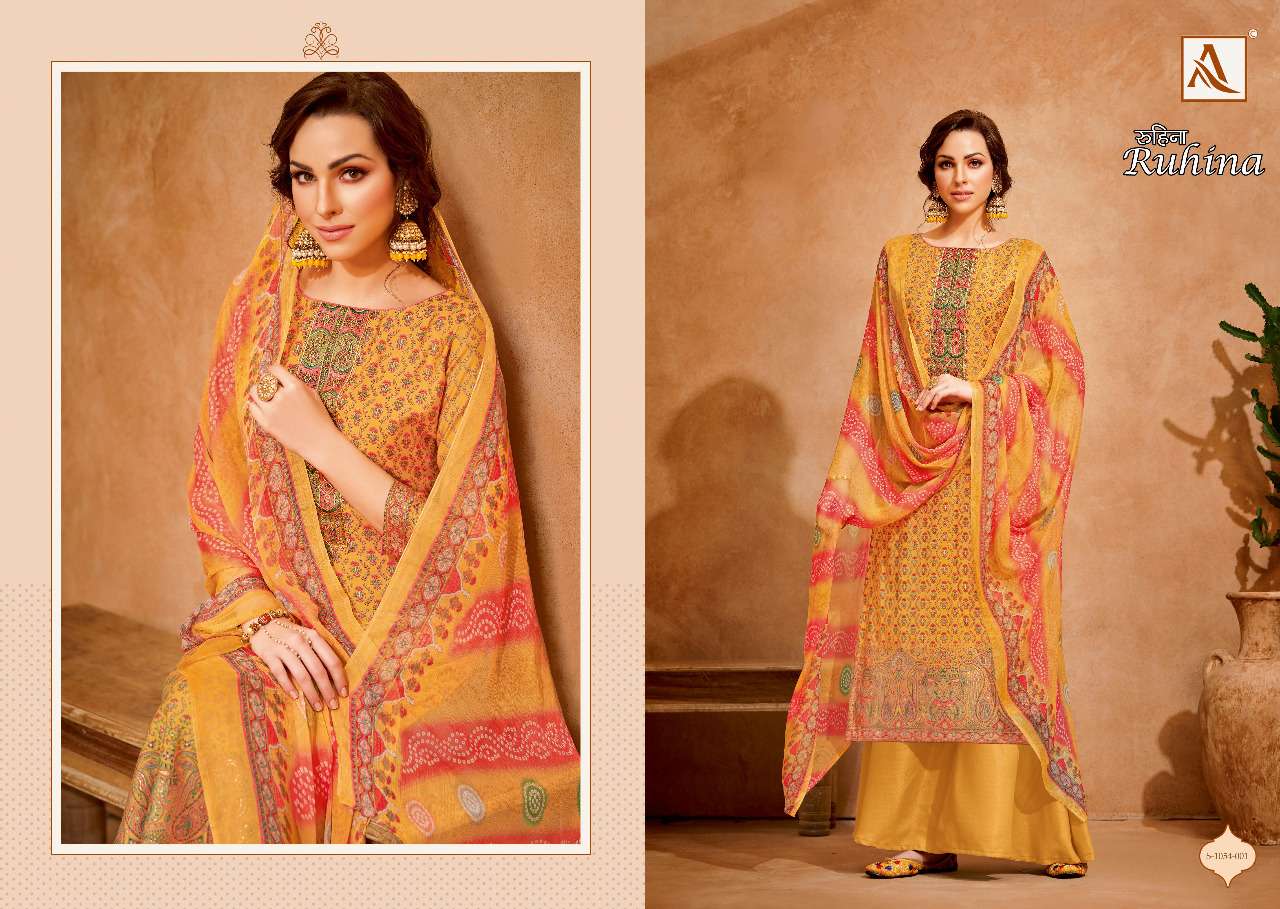 Alok Ruhina Catalog Viscose Silk Digital Printed Dress Materials