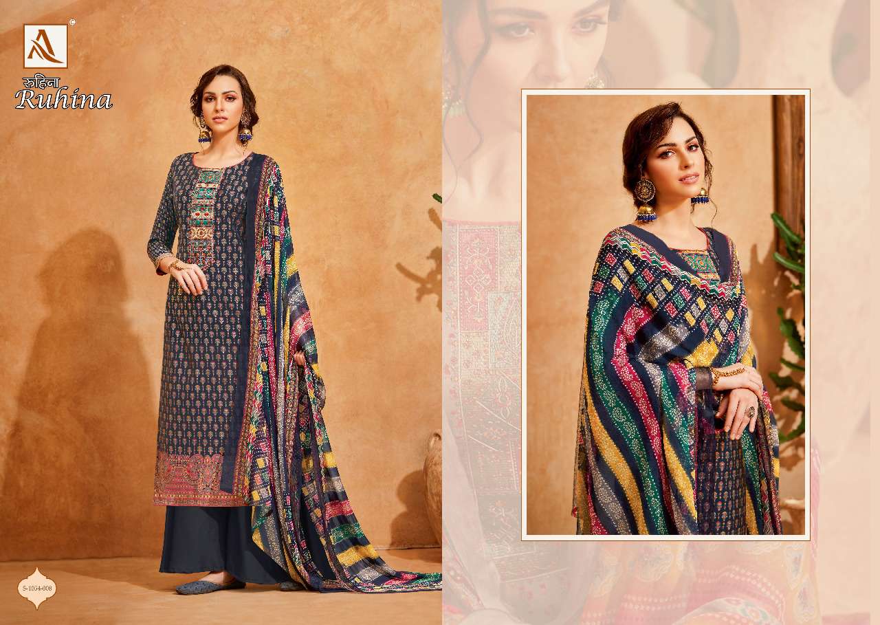 Alok Ruhina Catalog Viscose Silk Digital Printed Dress Materials