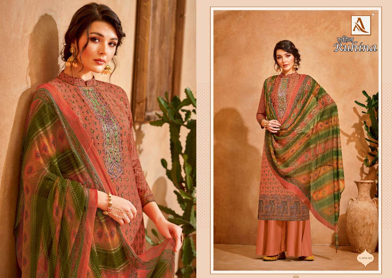 Alok Ruhina Catalog Viscose Silk Digital Printed Dress Materials