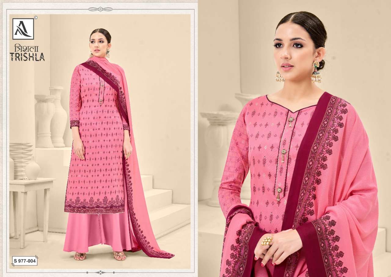 Alok Trishla Catalog Festive Wear Jam Cotton Dress Materials Wholesale