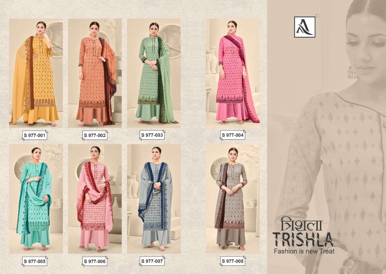 Alok Trishla Catalog Festive Wear Jam Cotton Dress Materials Wholesale