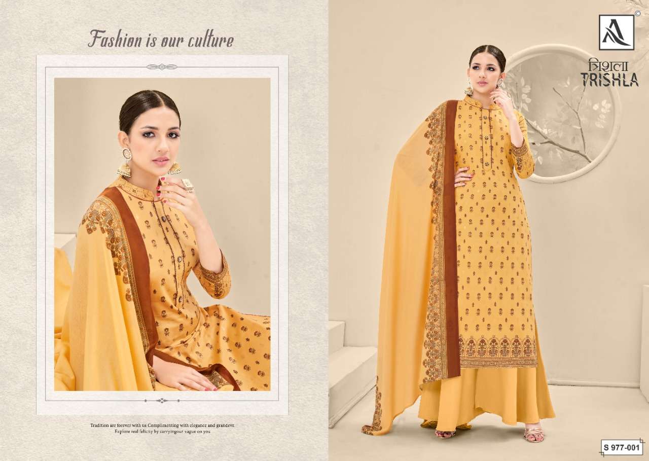 Alok Trishla Catalog Festive Wear Jam Cotton Dress Materials Wholesale