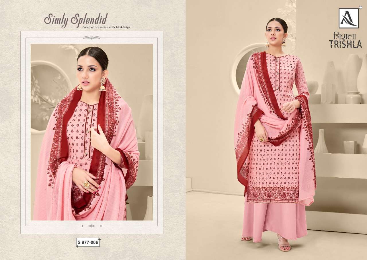Alok Trishla Catalog Festive Wear Jam Cotton Dress Materials Wholesale