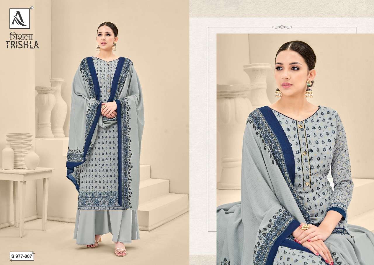 Alok Trishla Catalog Festive Wear Jam Cotton Dress Materials Wholesale