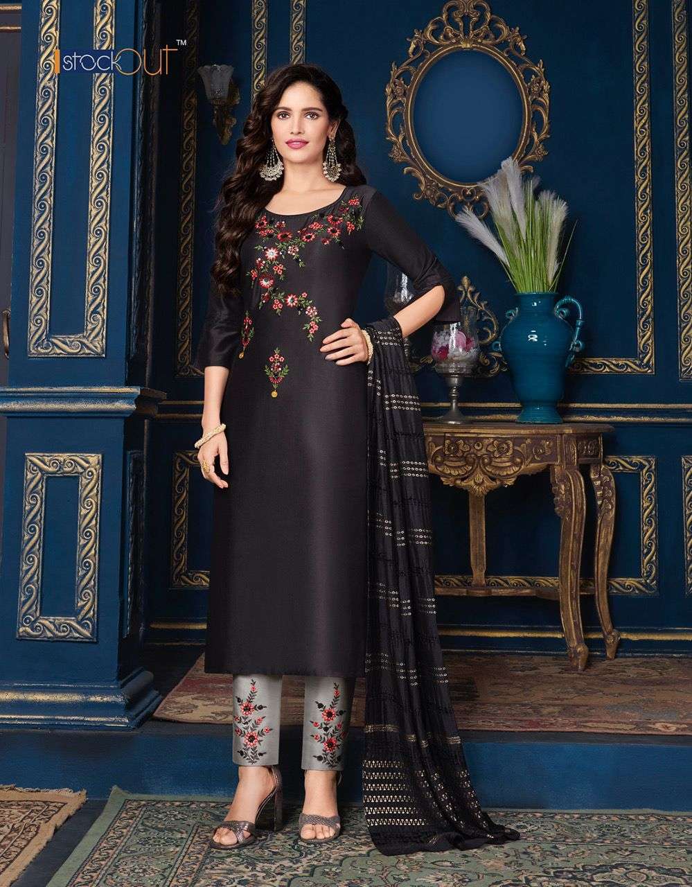 Anju Silk Affair Catalog Designer Silk Kurti Pant With Dupatta