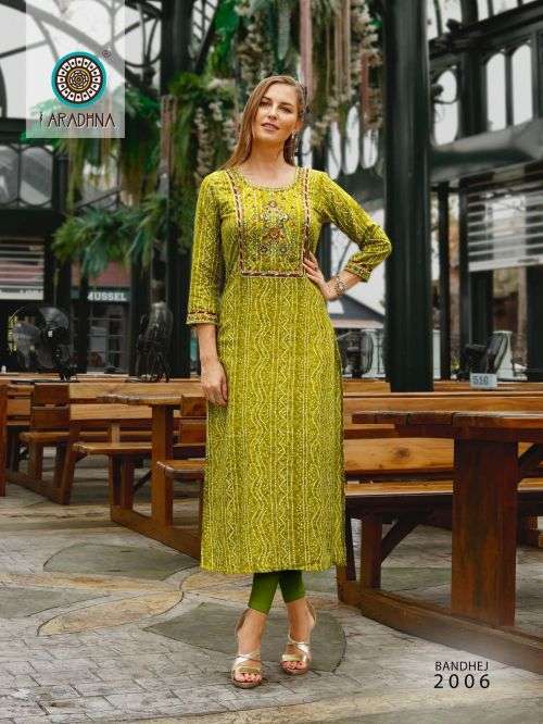 Aradhna Bandhej Vol 2 Catalog Festive Wear Designer Kurtis Wholesale